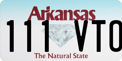 AR license plate 111VTO