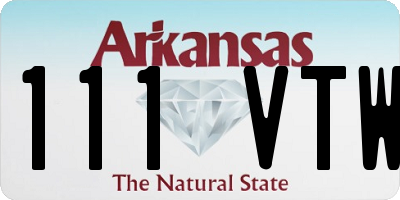 AR license plate 111VTW