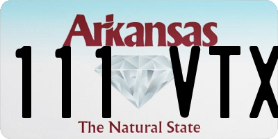 AR license plate 111VTX