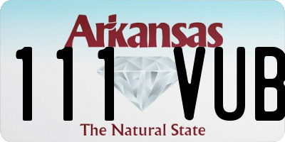 AR license plate 111VUB