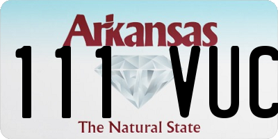 AR license plate 111VUC