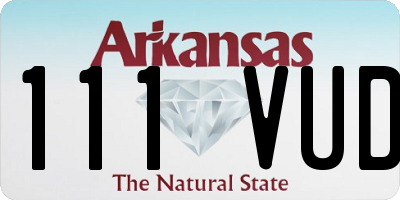 AR license plate 111VUD