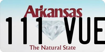 AR license plate 111VUE