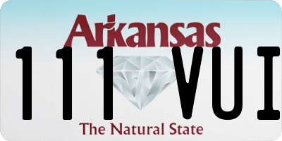 AR license plate 111VUI