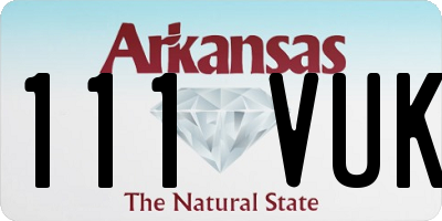 AR license plate 111VUK