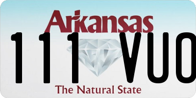 AR license plate 111VUO