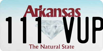 AR license plate 111VUP