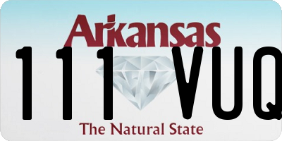 AR license plate 111VUQ