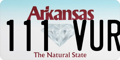 AR license plate 111VUR