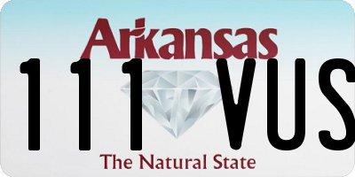 AR license plate 111VUS