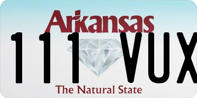 AR license plate 111VUX
