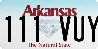 AR license plate 111VUY