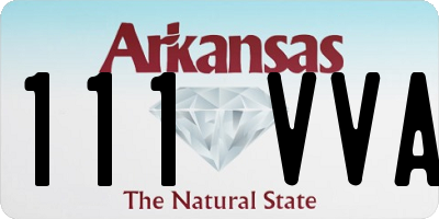 AR license plate 111VVA