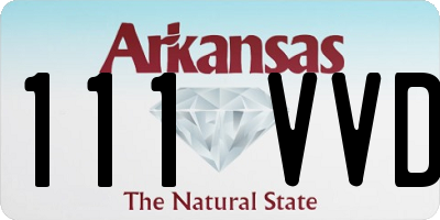 AR license plate 111VVD