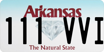 AR license plate 111VVI