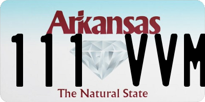 AR license plate 111VVM
