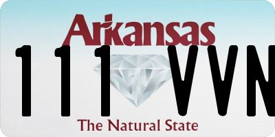 AR license plate 111VVN