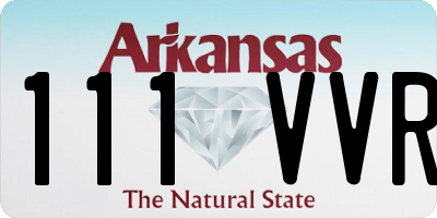 AR license plate 111VVR