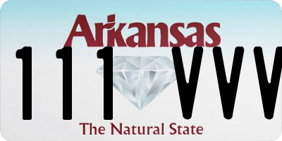 AR license plate 111VVV