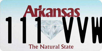 AR license plate 111VVW