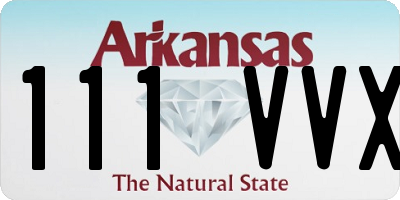 AR license plate 111VVX