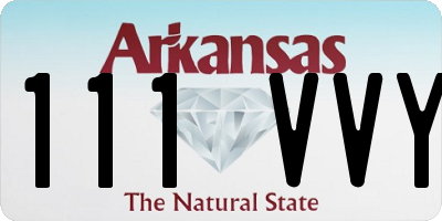 AR license plate 111VVY