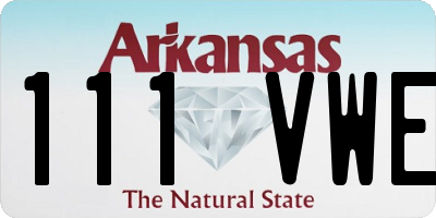 AR license plate 111VWE