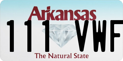 AR license plate 111VWF
