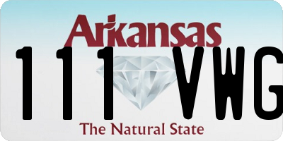 AR license plate 111VWG