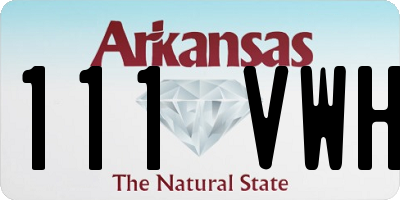 AR license plate 111VWH