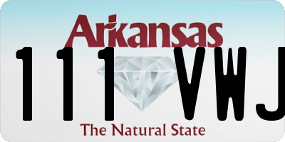 AR license plate 111VWJ