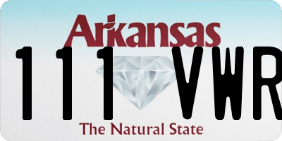 AR license plate 111VWR