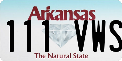 AR license plate 111VWS