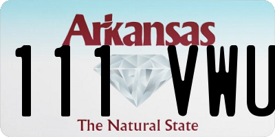 AR license plate 111VWU