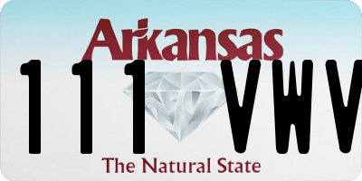 AR license plate 111VWV
