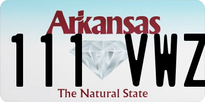 AR license plate 111VWZ