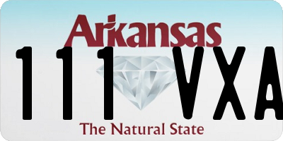 AR license plate 111VXA