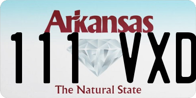 AR license plate 111VXD