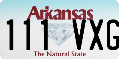 AR license plate 111VXG