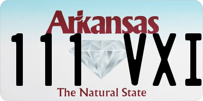 AR license plate 111VXI