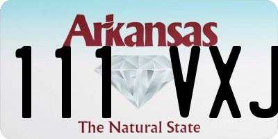 AR license plate 111VXJ
