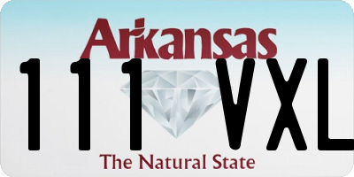 AR license plate 111VXL