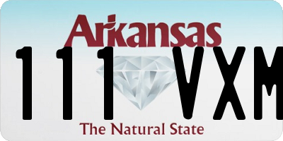 AR license plate 111VXM