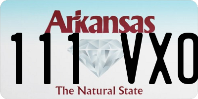 AR license plate 111VXO