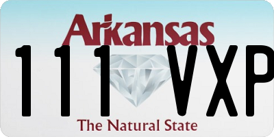 AR license plate 111VXP