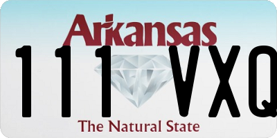 AR license plate 111VXQ