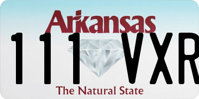 AR license plate 111VXR