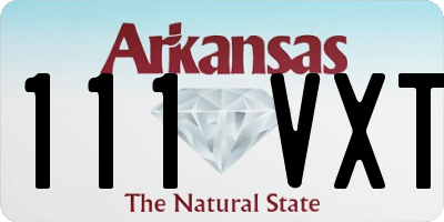 AR license plate 111VXT