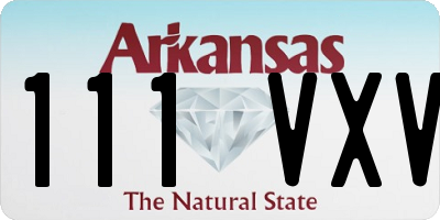 AR license plate 111VXV