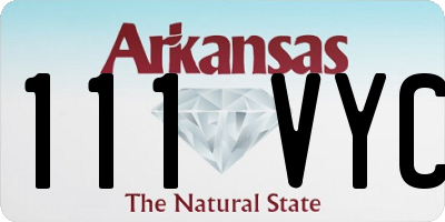 AR license plate 111VYC